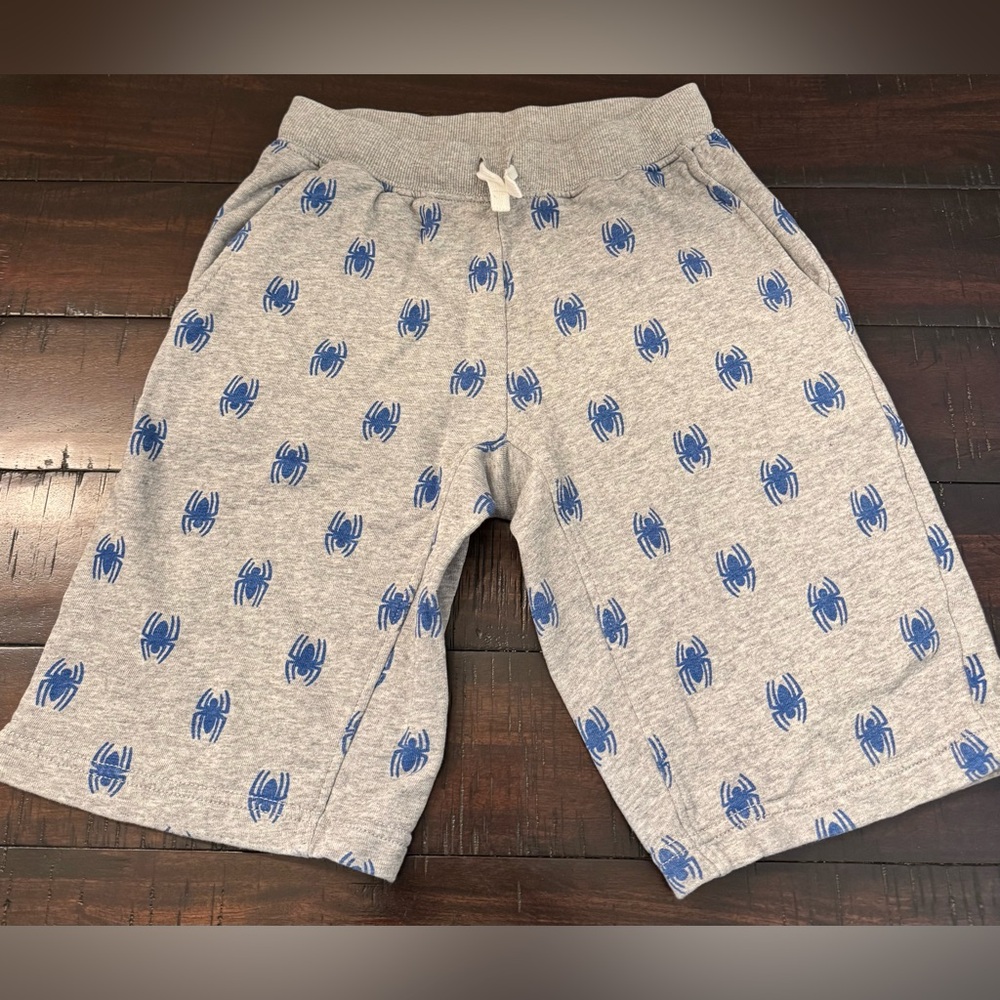 Hanna Andersson Marvel Spider-Man Shorts, Size: 10 / 140cm, Color: Gray/Blue